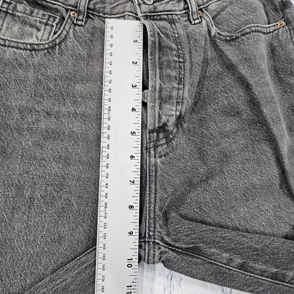 Pacsun Pants Gray Jeans High Rise Straight Frayed Hem Grunge Punk WOMENS SIZE 25 - Picture 5 of 12